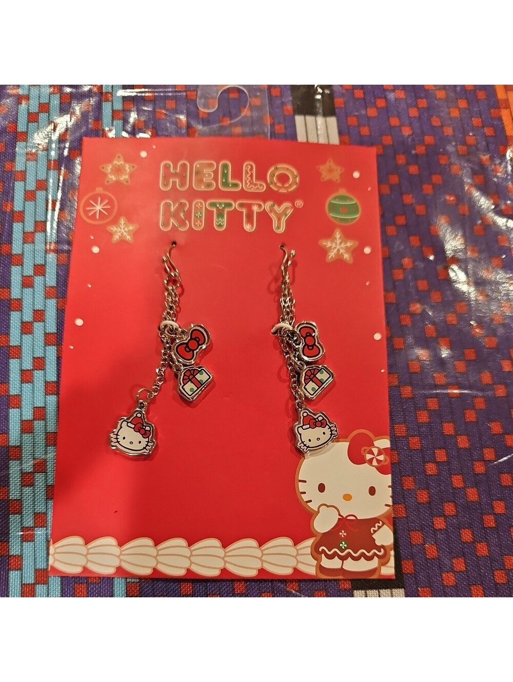 Christmas Hello Kitty Pierced Earrings, New